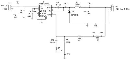 Buck-boost (-12V @ 0.5A) for the TPS5430