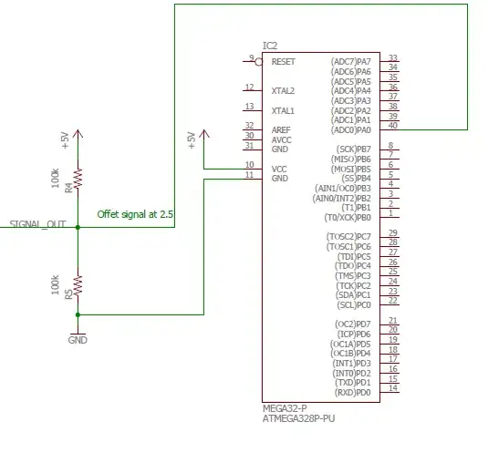 signal with voltage divider