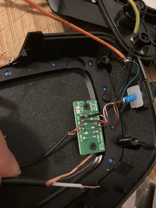 image of the board with the RCA cable in my hand