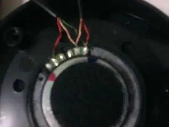 Wires connection inside the left cup - sorry for the low quality...
