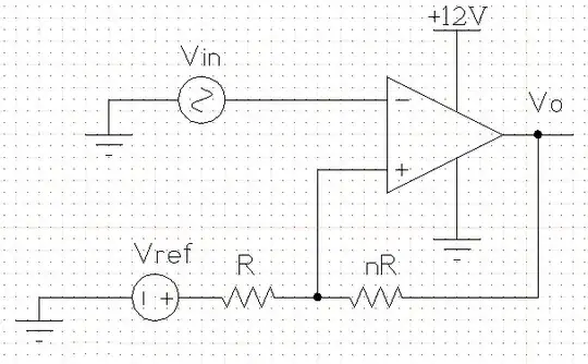 Inverting comparator circuit with hysteresis