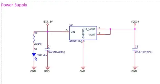 esp 32 devkit schematic for linear voltage regulator