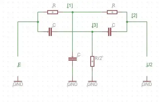 passive RC circuit in double T connection 
