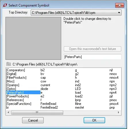 My directory now viewable in LTSpice