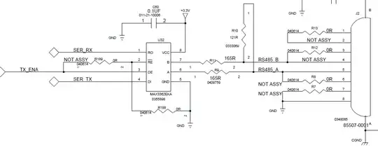 Voltage waveform across resistor