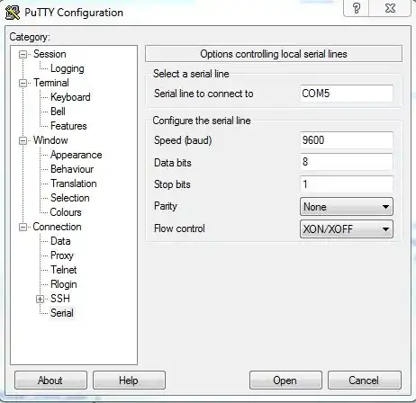 Putty settings