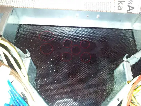cooktop glass from inside