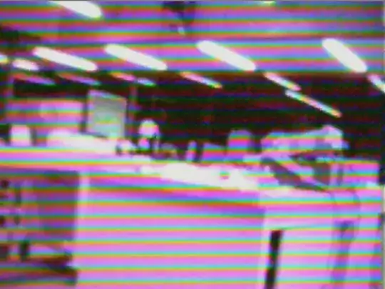 endoscopic camera image with rainbow artifacts