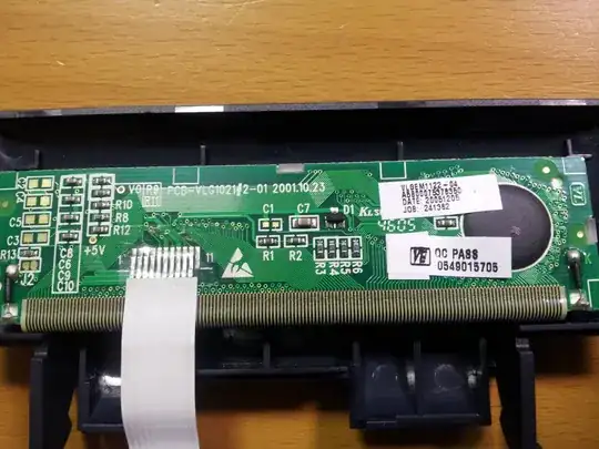 Back of an optipoint 410 screen after dissassembly