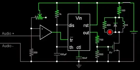 Circuit with the 555 chip controlling the MOSFET