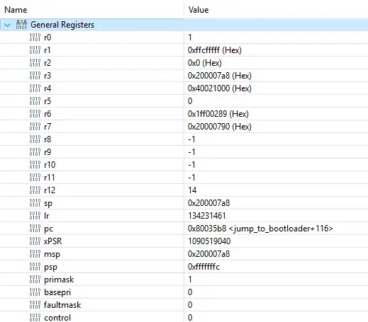 Register values 2