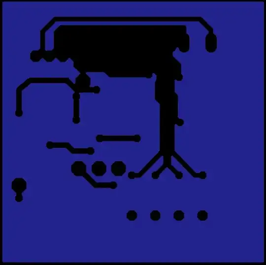 The ground plane layer (bottom) of a PCB