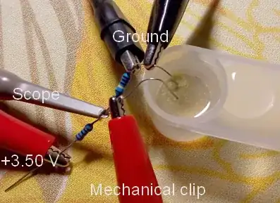 voltage divider loaded with liquid resistor