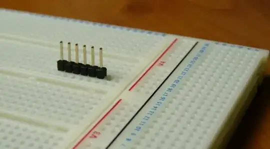 Pin Headers on Breadboard