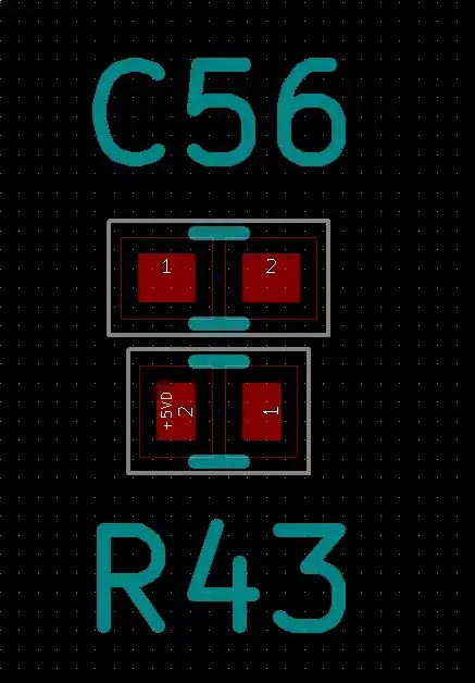 Resistor and capacitor footprints