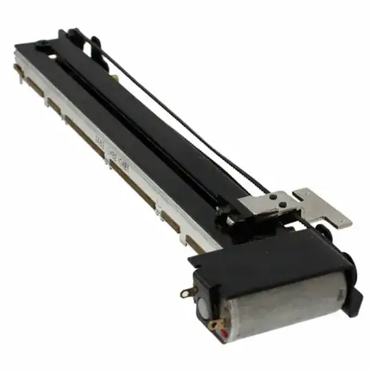 Image of a linear potentiometer with a motor controlling the slide