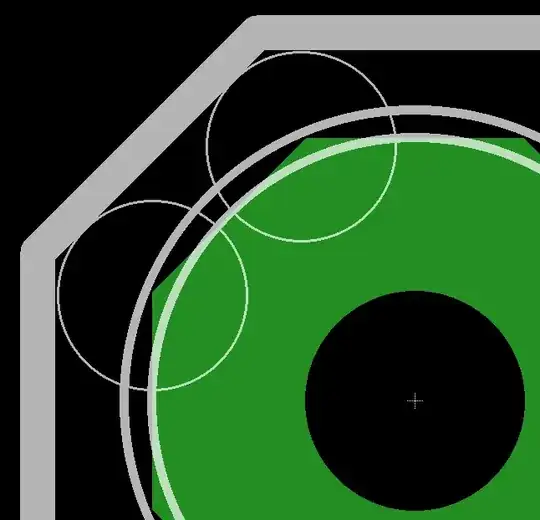 trace rounding octagon at even spacing