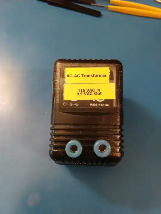 Wall wart converted to isolation transformer