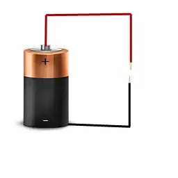 a battery with wires attached