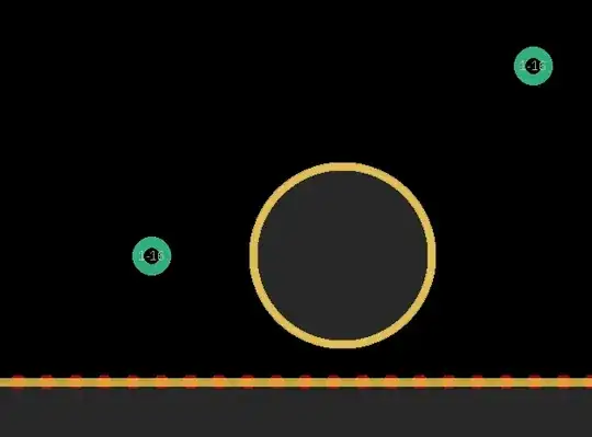 Prior to deletion of the circle
