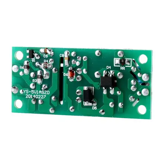 Underside of AC-DC power supply