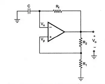 Astable Multivibrator using an op amp