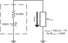 Schematic of a simple constant current source