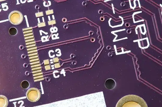 PCB silk screen closeup
