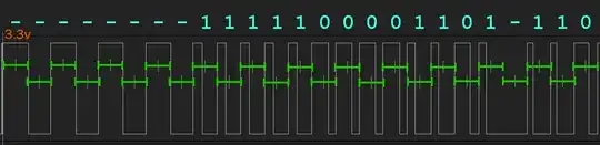 captured signal from "D" pin