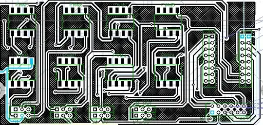 Poured PCB with Cross style pattern