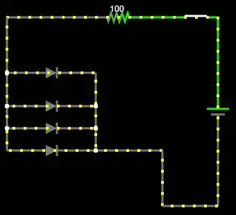 Second circuit, the 3 LEDs have different values of forward voltage