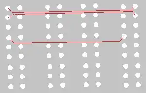 traces going through holes