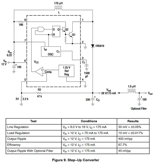 MC34063 Boost Converter schematic