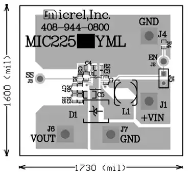 MIC2253 Recommended Layout