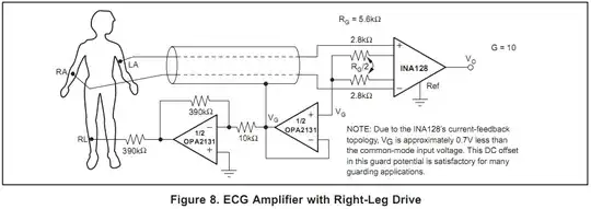 Reference schematic from INA128 datasheet page 11.