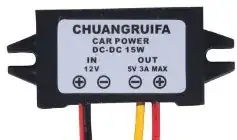 12 VCD to 5 VDC step down converter