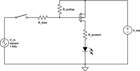 Circuit with 10A current source and NMOS as a switch