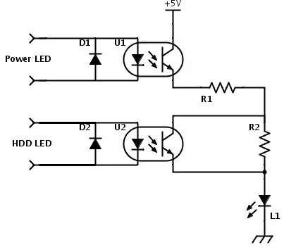 Initial design, with no resistors values calculated yet
