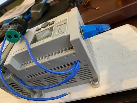 D+ and DC- power from PLC.  DC- is connected to one end of the light.  Second end of the light is free so I can connect to various terminals.  Two wires out of DC+ - both connect to the 1762-IQ8OW6 extension VAC/VDC terminals.