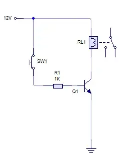 relay transistor and button circuit