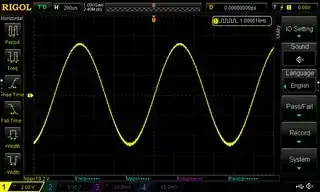 Sine wave on linear PSU