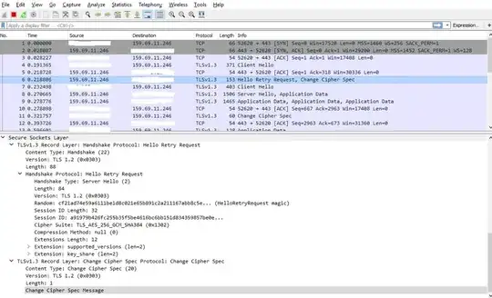 Wireshark HelloRetry