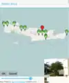Map showing markers where photos where taken
