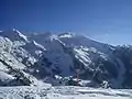 Three steep little valley ending on saddles with some couloir on the ridges