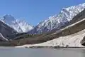 Spring avalanche nearby the Pyanj river