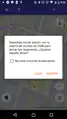 Aviso para ingresar la cuenta OSM en StreetComplete.