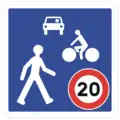 Entrée d'une zone de rencontre