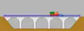 Betonbogenbrücke Massivbrücke mit Rundbögen