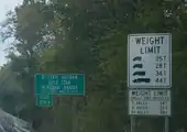 Kentucky:maxweight=25 stmaxweight:hgv:conditional=25 st @ (axles=2); 28 st @ (axles=3); 34 st @ (axles=4 or axles=5); 35 st @ (axles=6); 38 st @ (axles>=7)maxweight:hgv_articulated=44 st(specify unit as short tons)