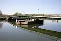 A pontoon bridge at Ruhr in Bochum-Dahlhausen